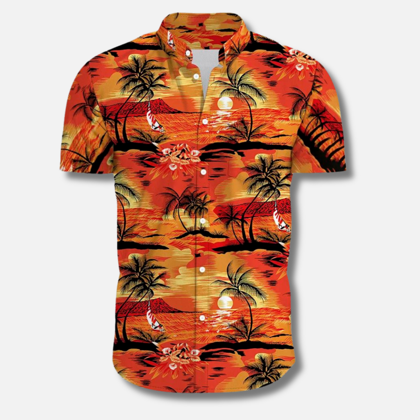Chemise à fleurs d'été pour hommes style hawaïen