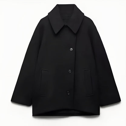 Grand manteau en laine Oversize Double boutonnage