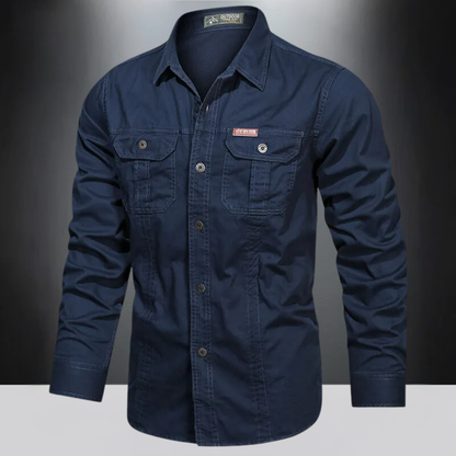 Chemise pratique à manches longues avec poches