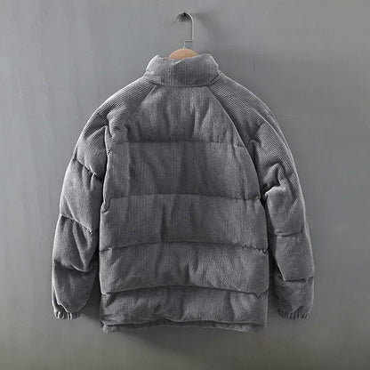 Klassische Cordjacke Warm Gepolstert - IdealeKleiden