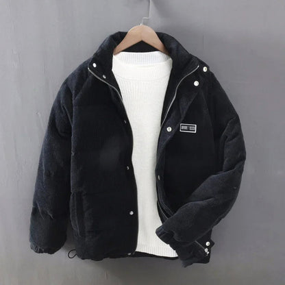 Veste classique en velours côtelé, chaude et matelassée