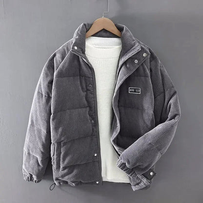 Veste classique en velours côtelé, chaude et matelassée