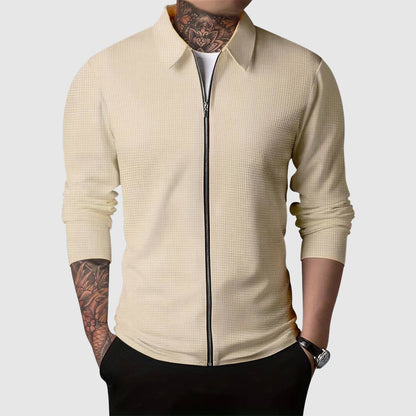 Veste pratique en polaire gaufrée zippée