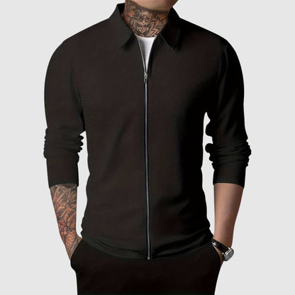 Veste pratique en polaire gaufrée zippée