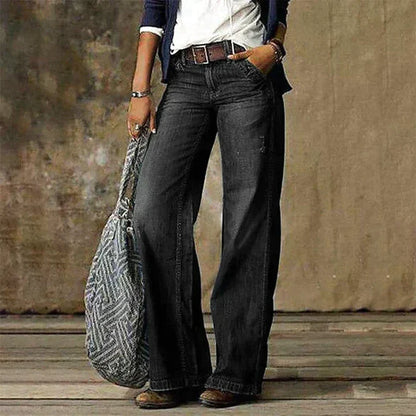 Jean large en denim coupe confort