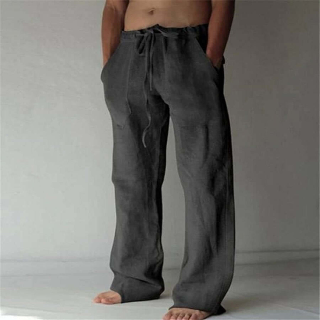Bequeme Leinenhosen Herren Lockere Fit - IdealeKleiden