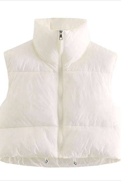 Gilet en polaire chaude pour femme avec fermeture éclair