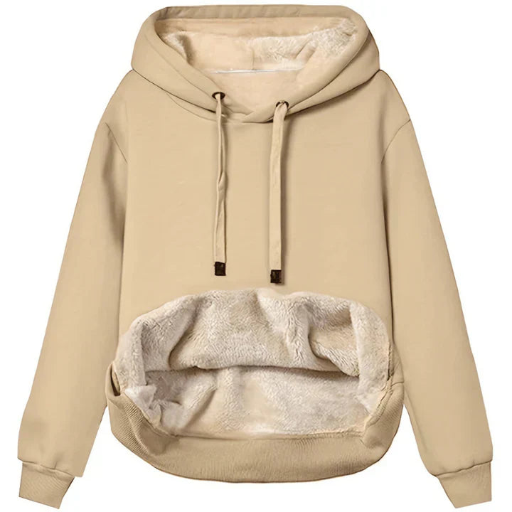 Sweat à capuche en polaire douce, chaud pour l'hiver