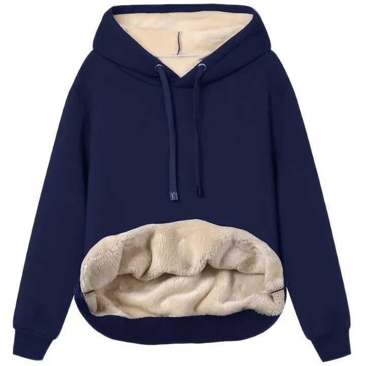 Sweat à capuche en polaire douce, chaud pour l'hiver