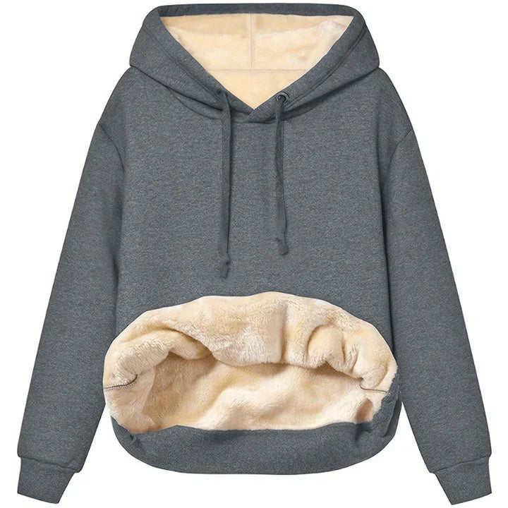Sweat à capuche en polaire douce, chaud pour l'hiver