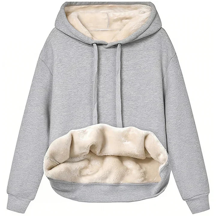 Sweat à capuche en polaire douce, chaud pour l'hiver