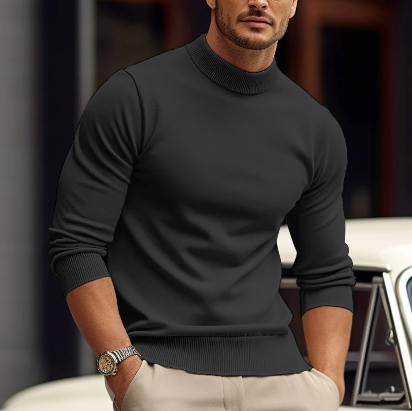 Pull homme doux coton moderne