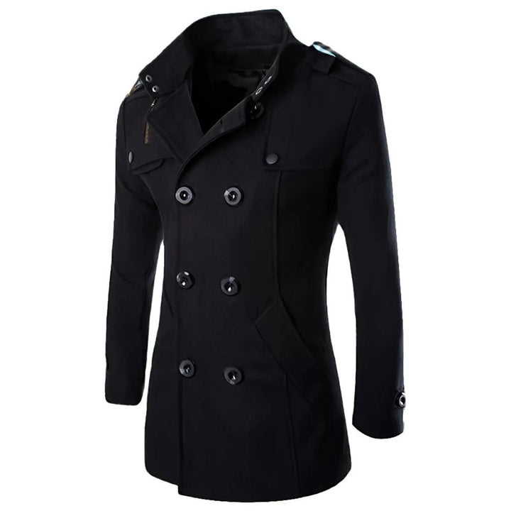 Manteau d'hiver exclusif pour homme en laine fine
