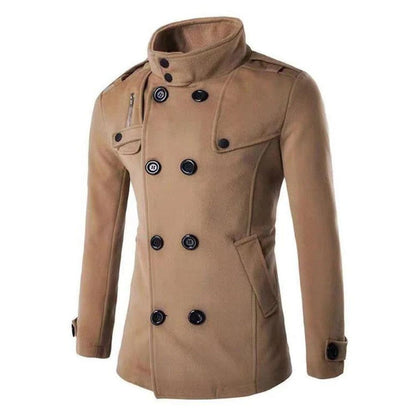 Manteau d'hiver exclusif pour homme en laine fine