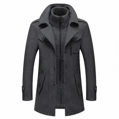 Veste homme stylée double col tendance moderne