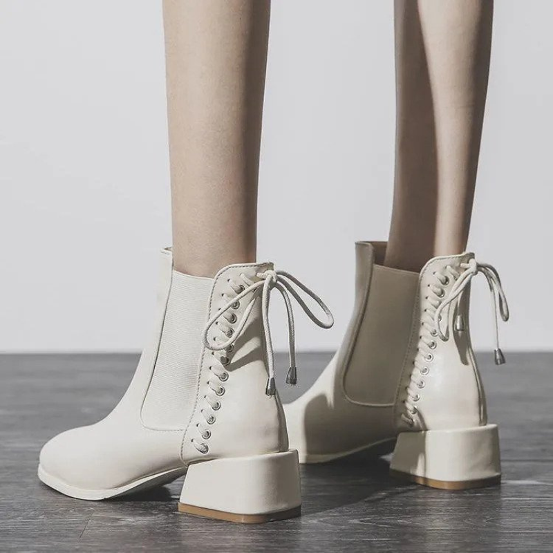 Bottines femme talon bas