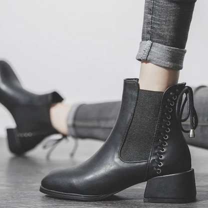 Damen Stiefeletten Niedriger Absatz - IdealeKleiden