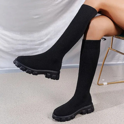 Bottines confortables en stretch pour femme