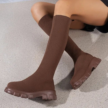 Bottines confortables en stretch pour femme