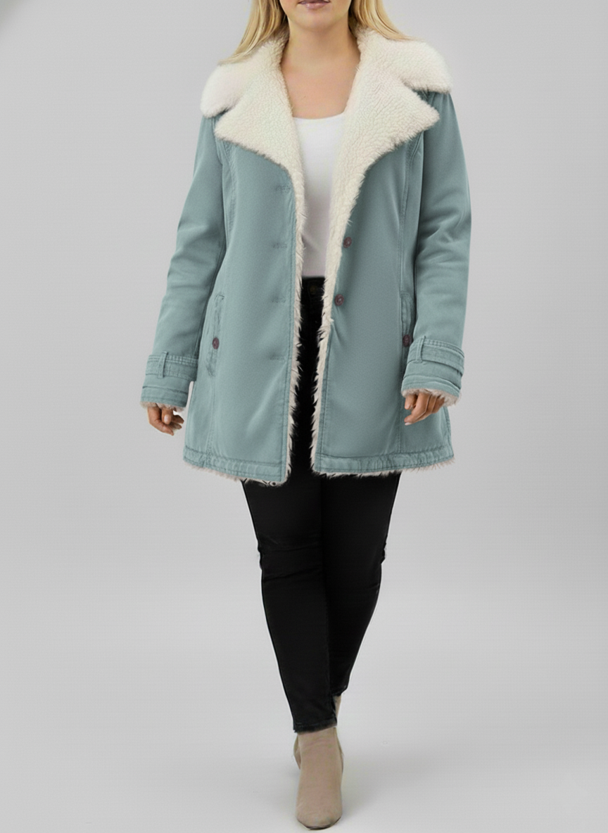 Veste d'hiver femme polaire Sherpa grandes tailles