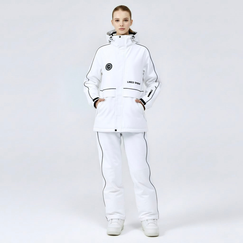 Ensemble de sports d'hiver unisexe blanc