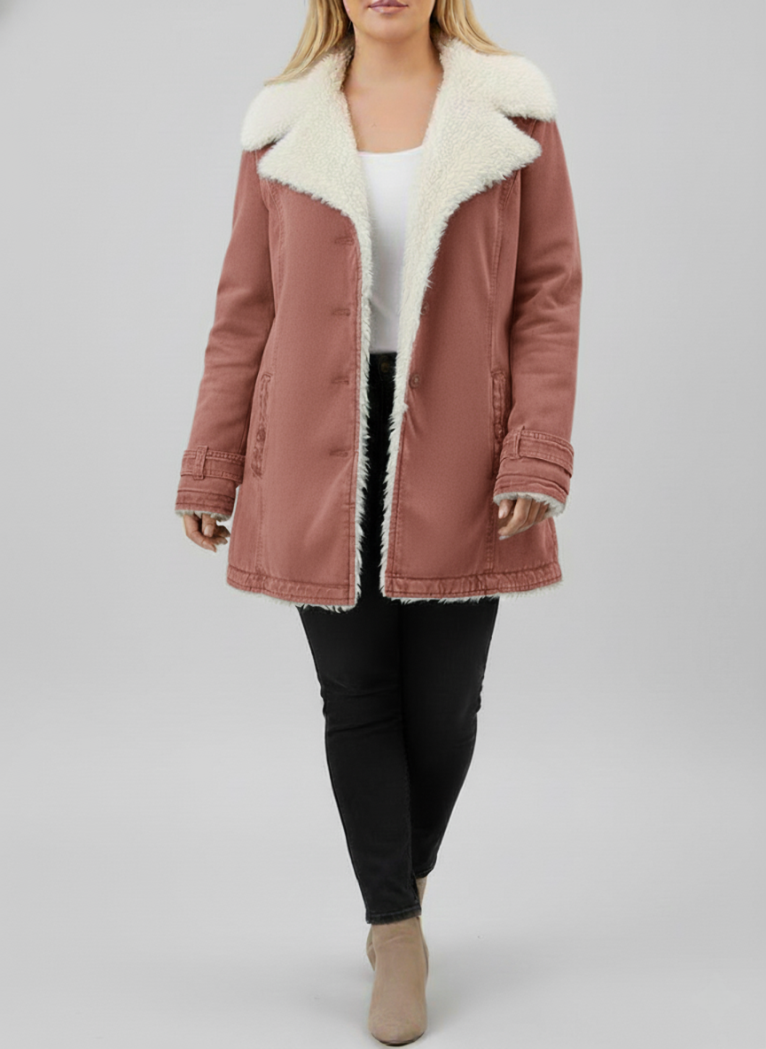 Veste d'hiver femme polaire Sherpa grandes tailles
