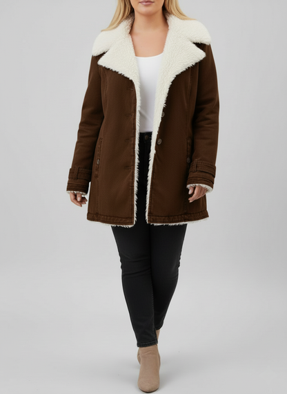 Veste d'hiver femme polaire Sherpa grandes tailles