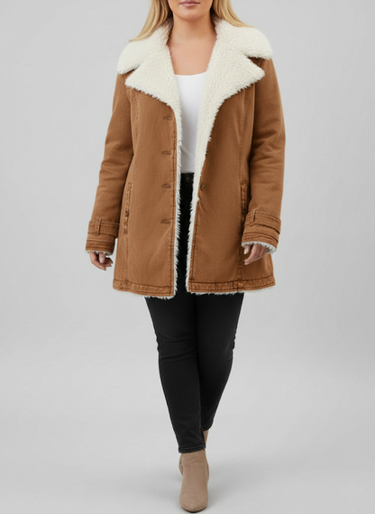 Veste d'hiver femme polaire Sherpa grandes tailles