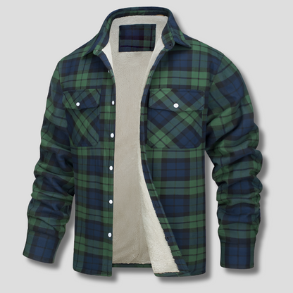 Chemise à carreaux en coton aspect flanelle