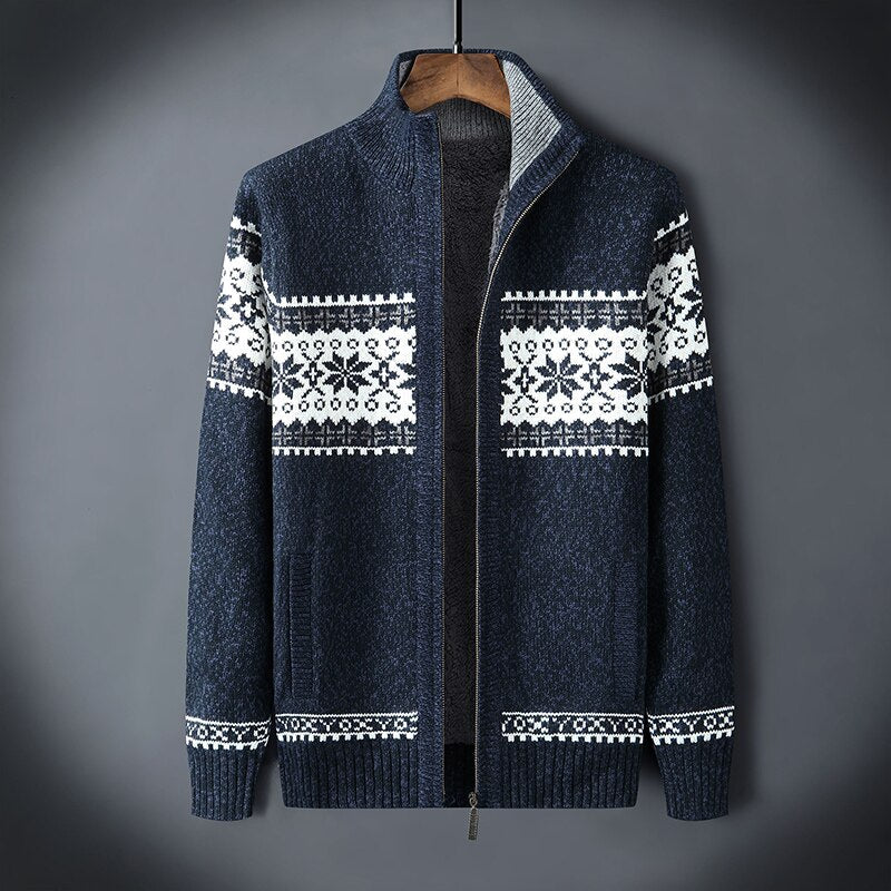 Gilet chaud en tricot pour homme hiver