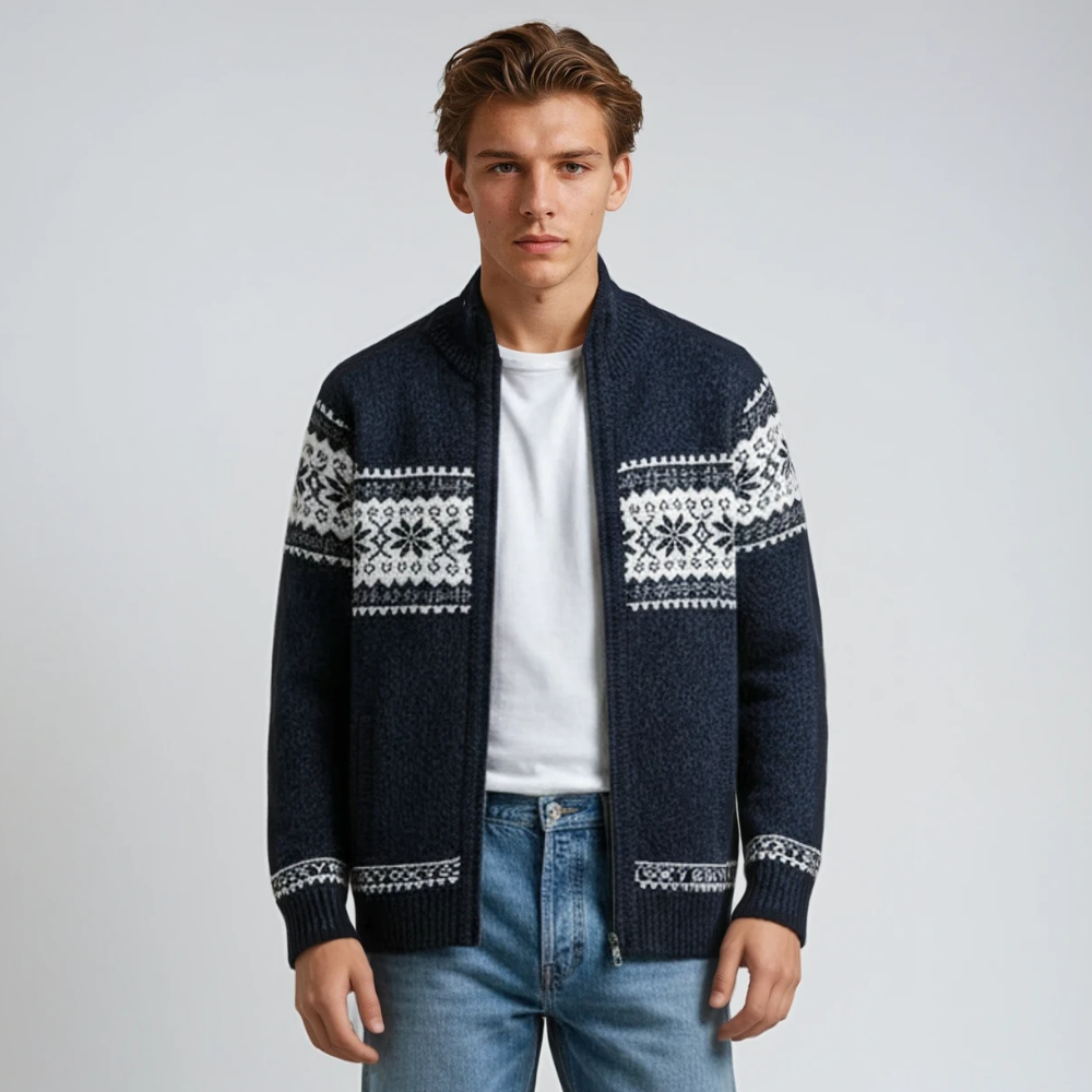 Warme Strickjacke Herren Winter - IdealeKleiden