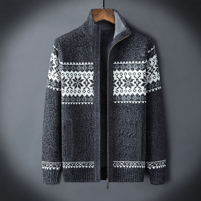 Gilet chaud en tricot pour homme hiver