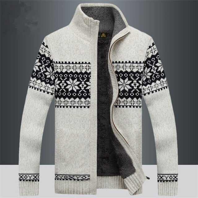 Gilet chaud en tricot pour homme hiver