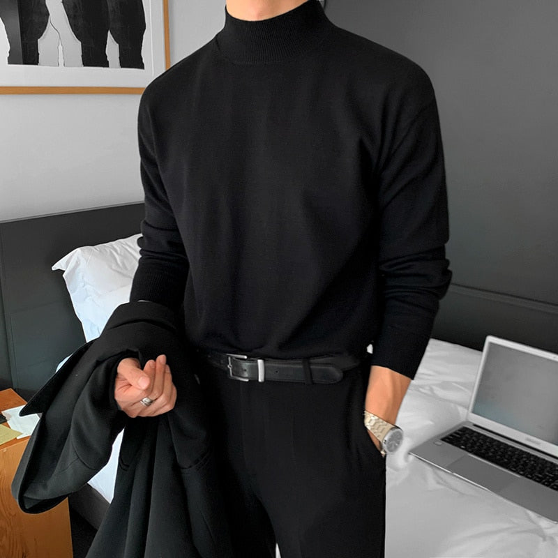 Pull-over classique à manches longues pour hommes
