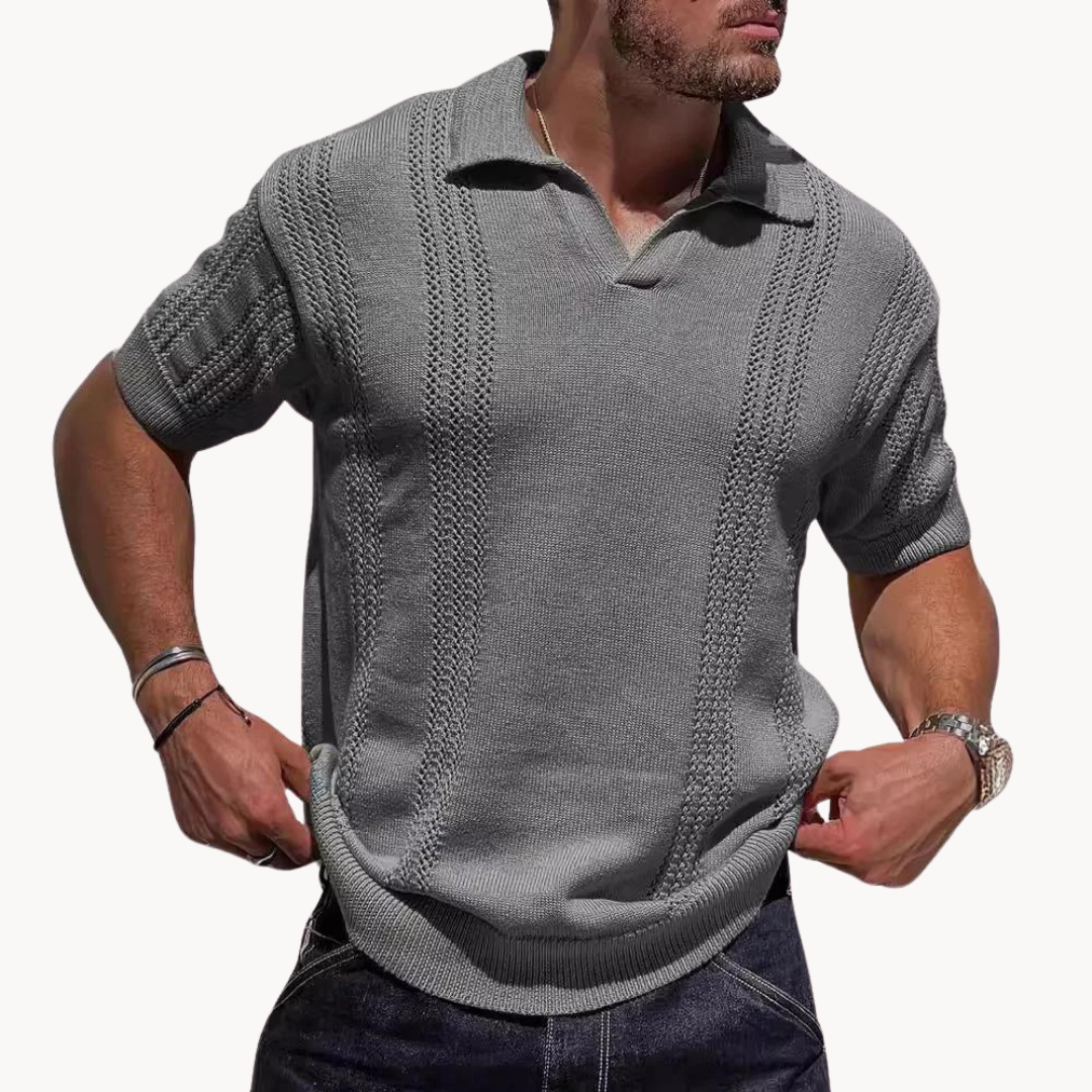 Polo à manches courtes Moderne Sans boutonnière