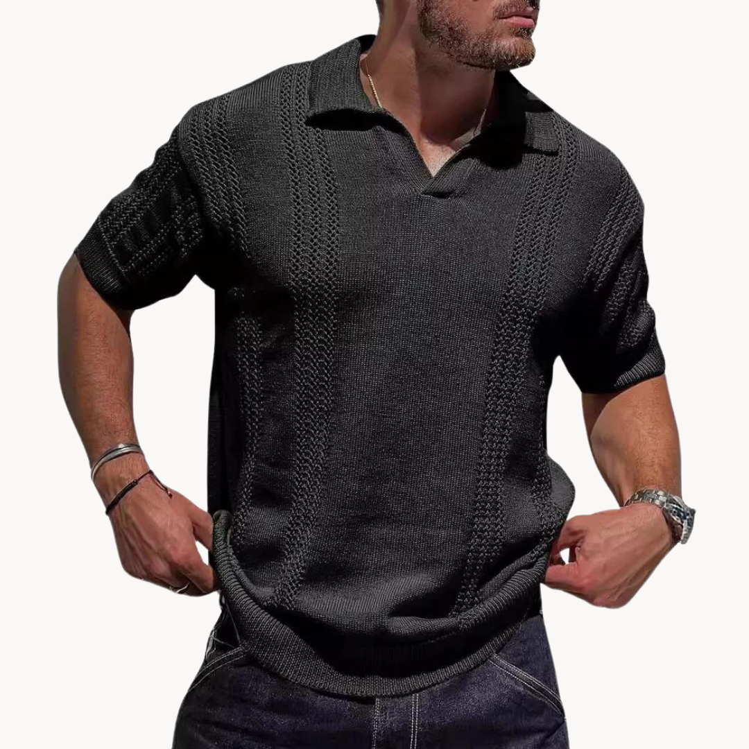 Polo à manches courtes Moderne Sans boutonnière