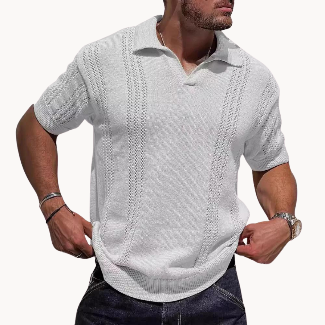 Polo à manches courtes Moderne Sans boutonnière