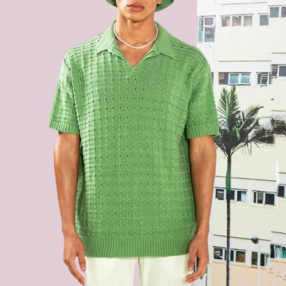 Polo pour homme Coupe généreuse Léger Coton Manches courtes
