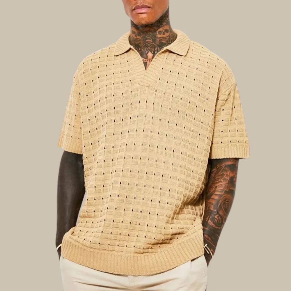 Polo pour homme Coupe généreuse Léger Coton Manches courtes