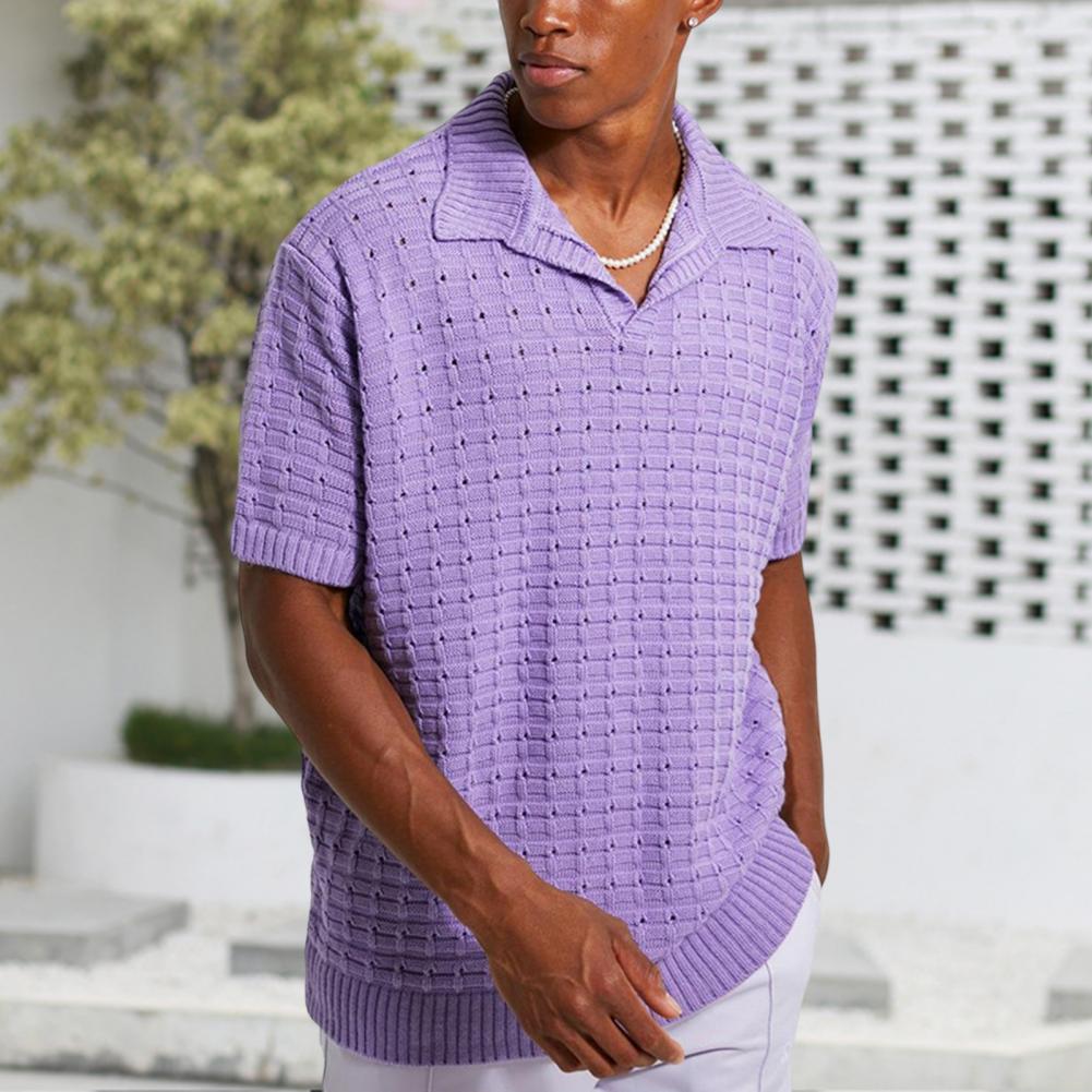 Polo pour homme Coupe généreuse Léger Coton Manches courtes