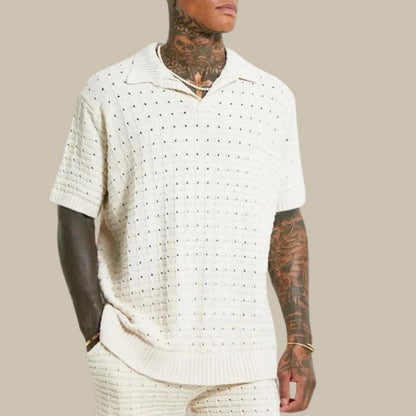 Polo pour homme Coupe généreuse Léger Coton Manches courtes