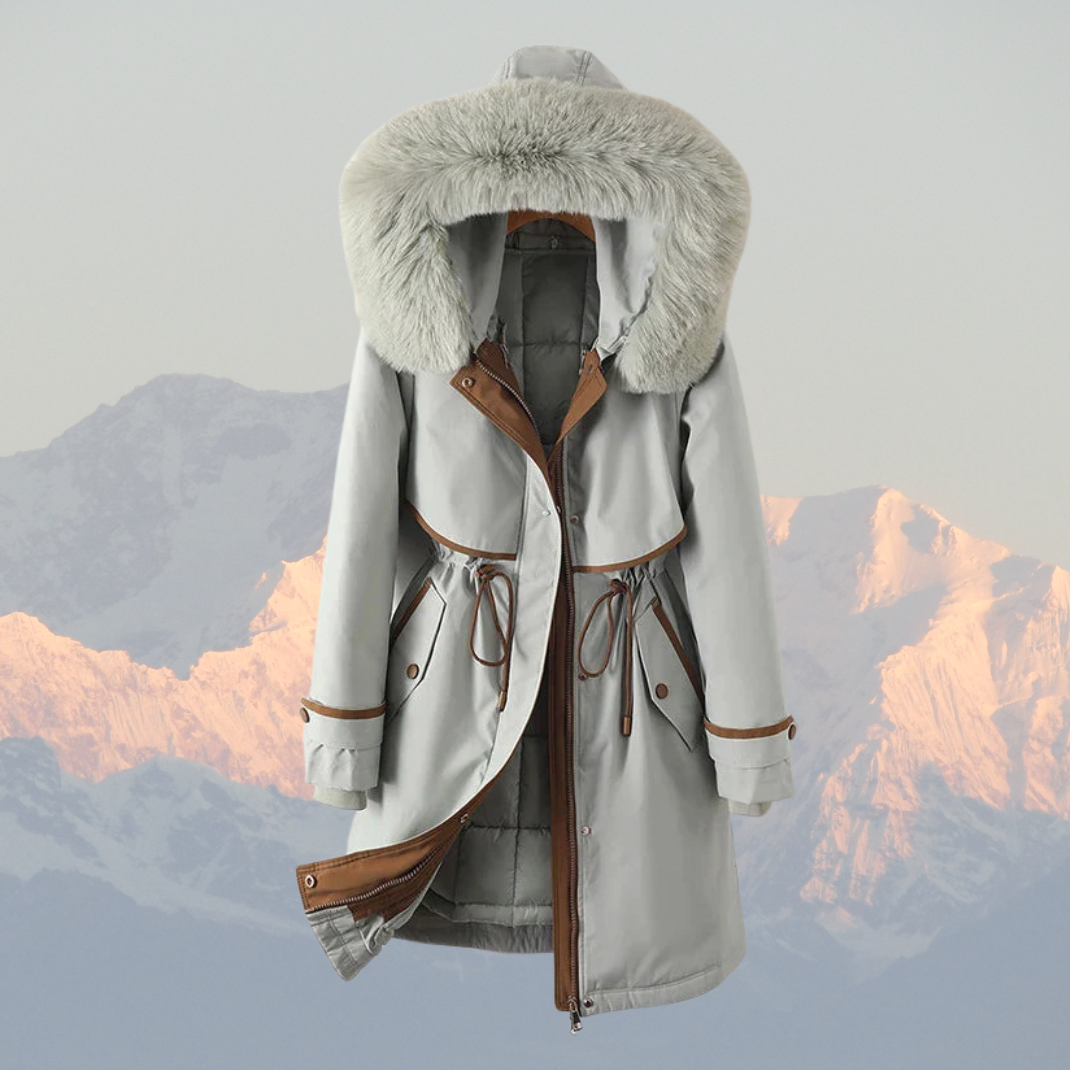 Parka d'hiver chaud garni de duvet
