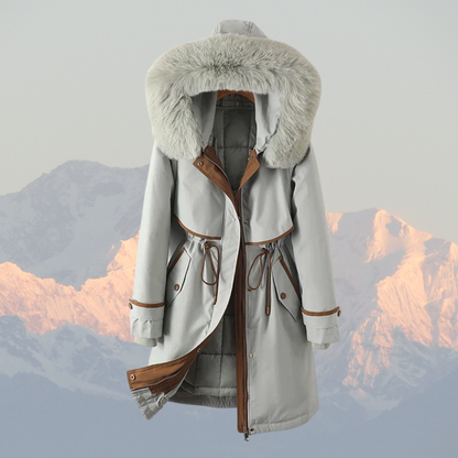 Parka d'hiver chaud garni de duvet