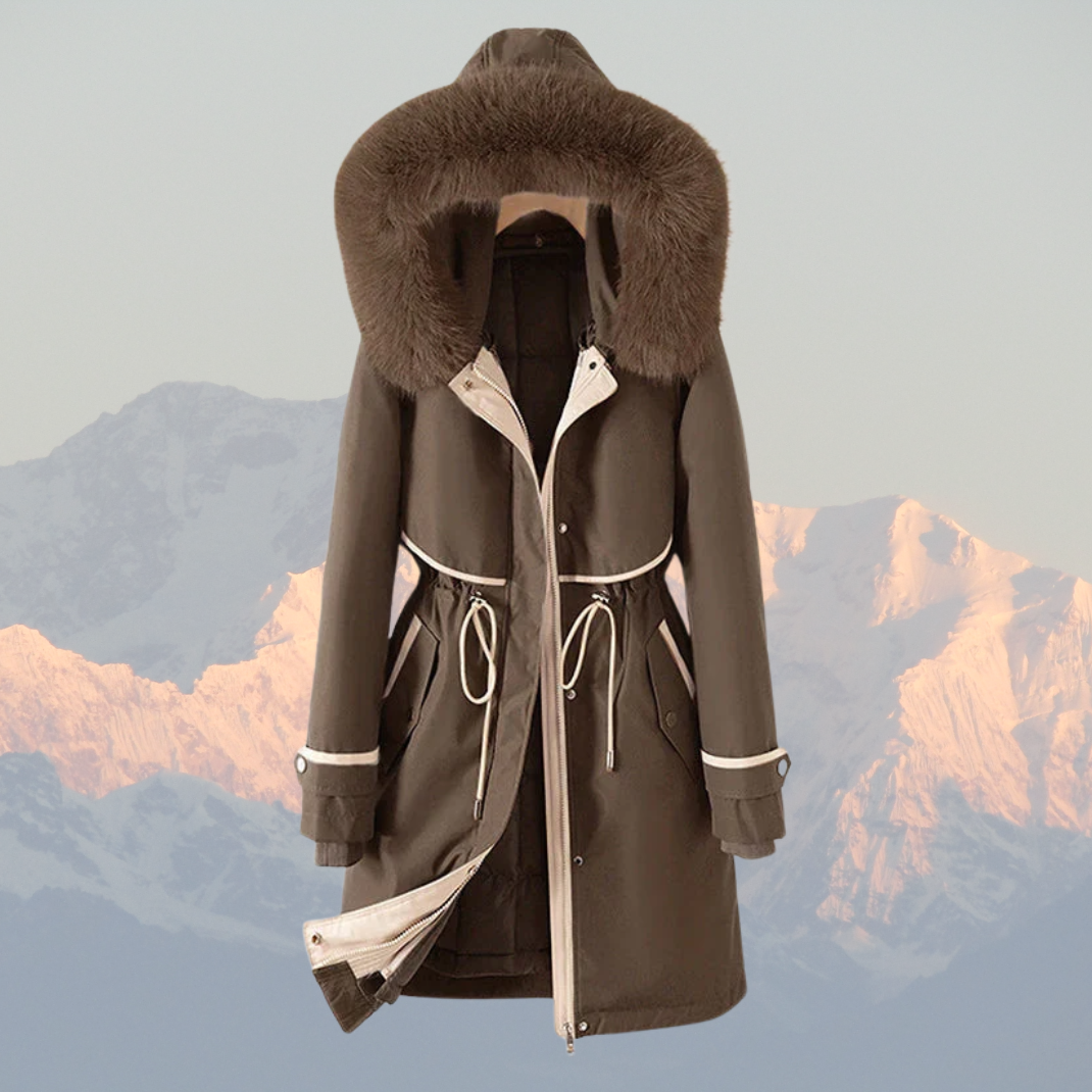 Parka d'hiver chaud garni de duvet
