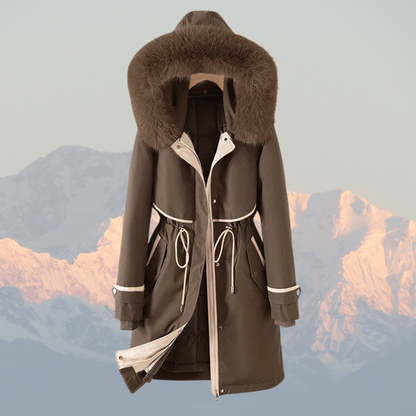 Parka d'hiver chaud garni de duvet