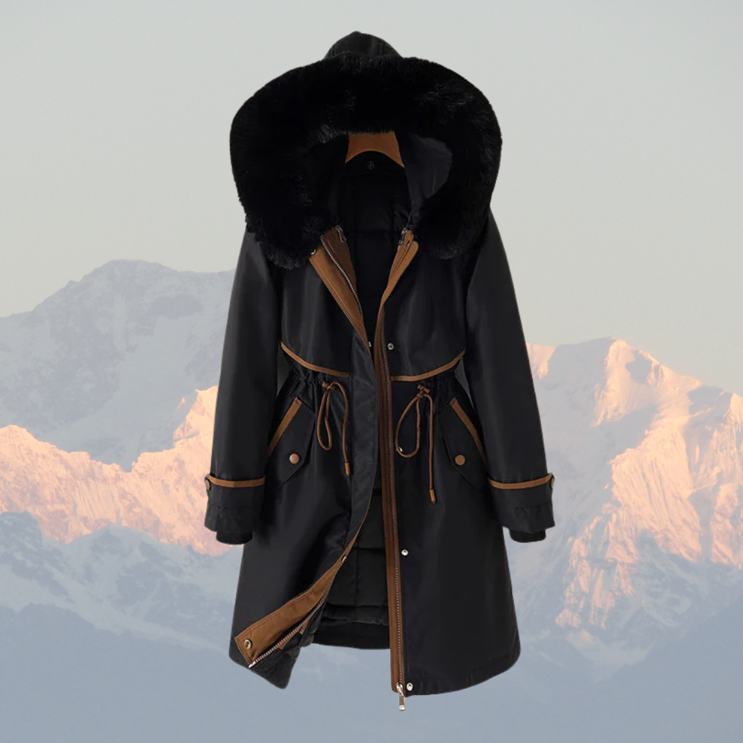 Parka d'hiver chaud garni de duvet