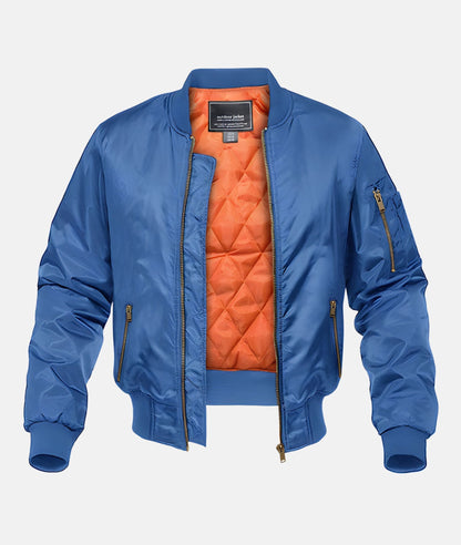 Herren Bomberjacke Sportlich Rippkragen - IdealeKleiden