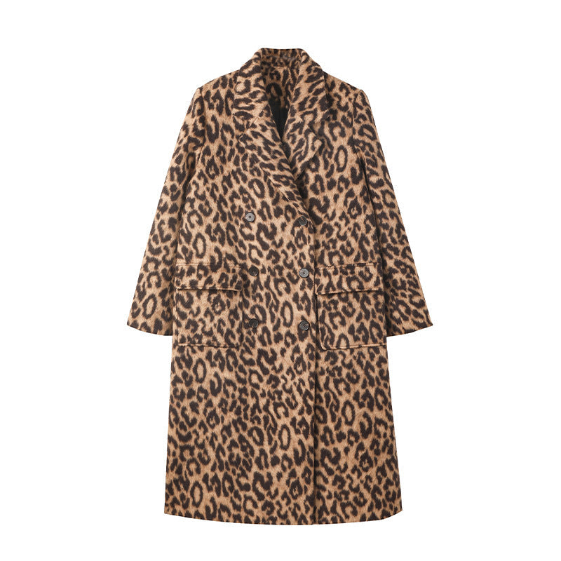 Damen Winterjacke Leopardenmuster Weich & Warm - IdealeKleiden