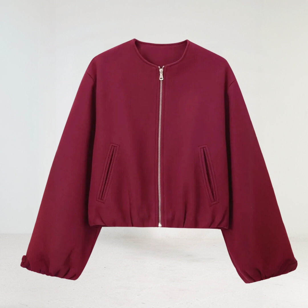 Bomber matelassé femme manches ballon zippé