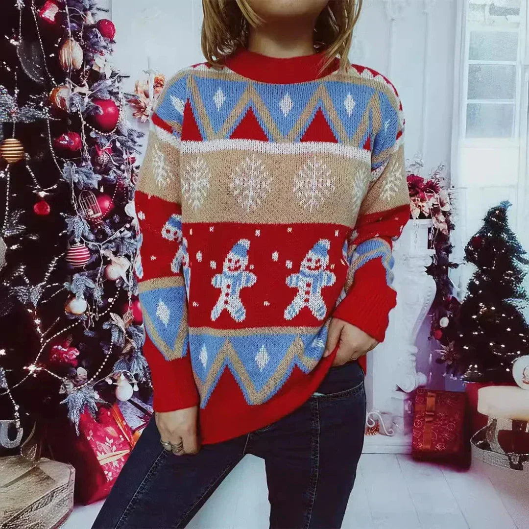 Pull de Noël femme tricot festif
